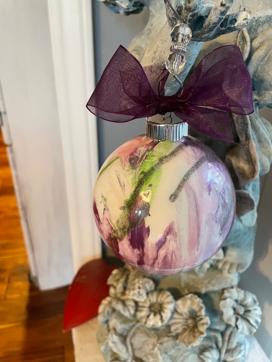 celebration Collection #32  Image: Purples, pinks, white, green, magic sparkles all marbled together perfectly