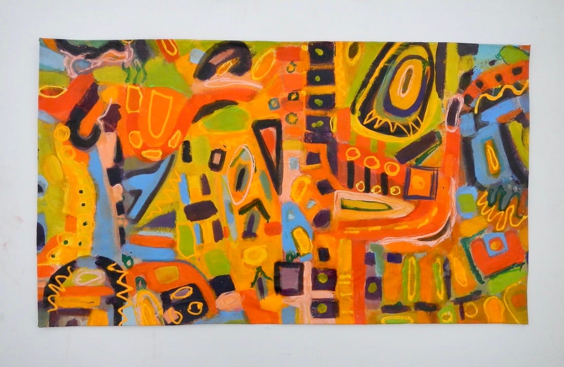 Summer's Heat - Painted Floor Mat by Flora Doehler 