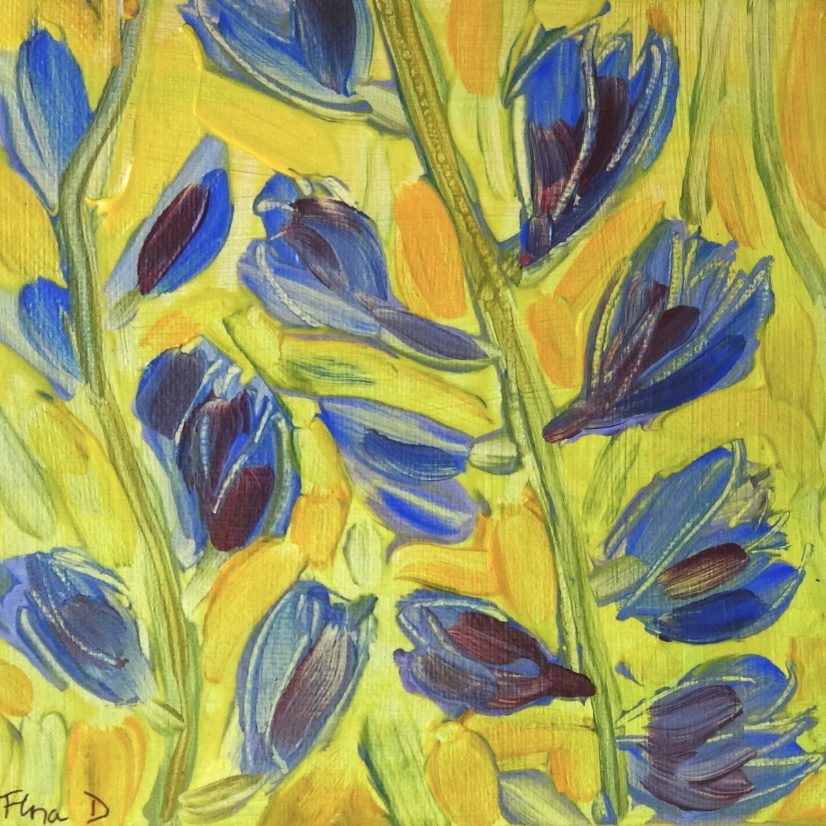 Blue Flowers by Flora Doehler 