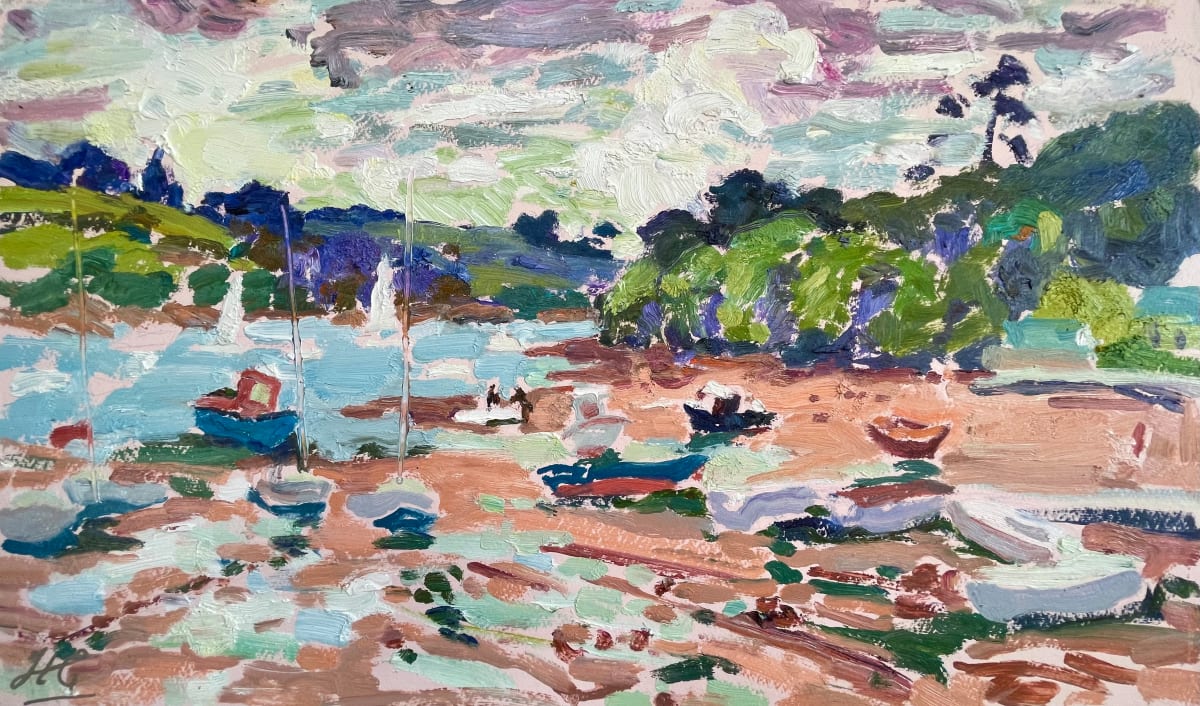Low Tide on the Helford River by Hugo Grenville 
