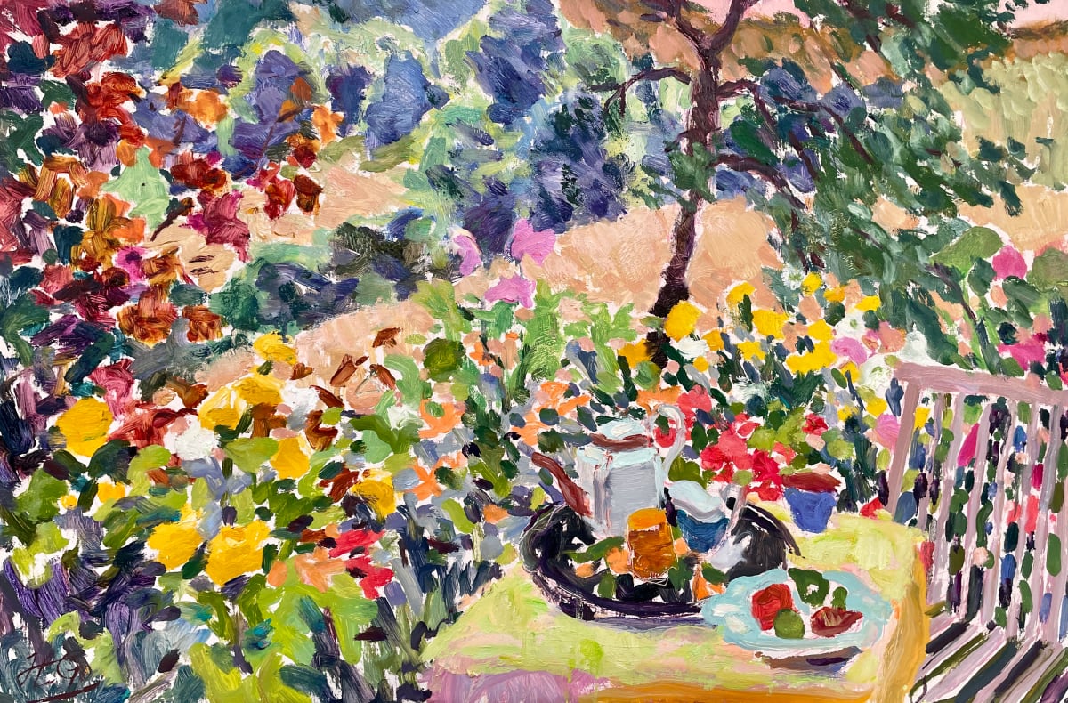 Late Summer: The Terrace at the Old Granary by Hugo Grenville 