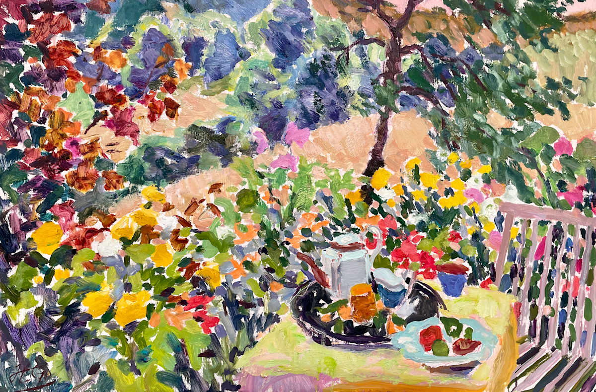 Late Summer: The Terrace at the Old Granary by Hugo Grenville, Image 2.
