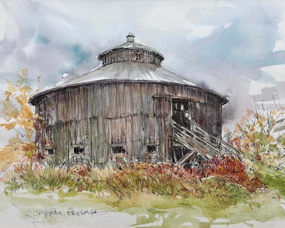 Full Circle: Higginson Barn Study by Crystal Beshara Fine Artist, Image 1.