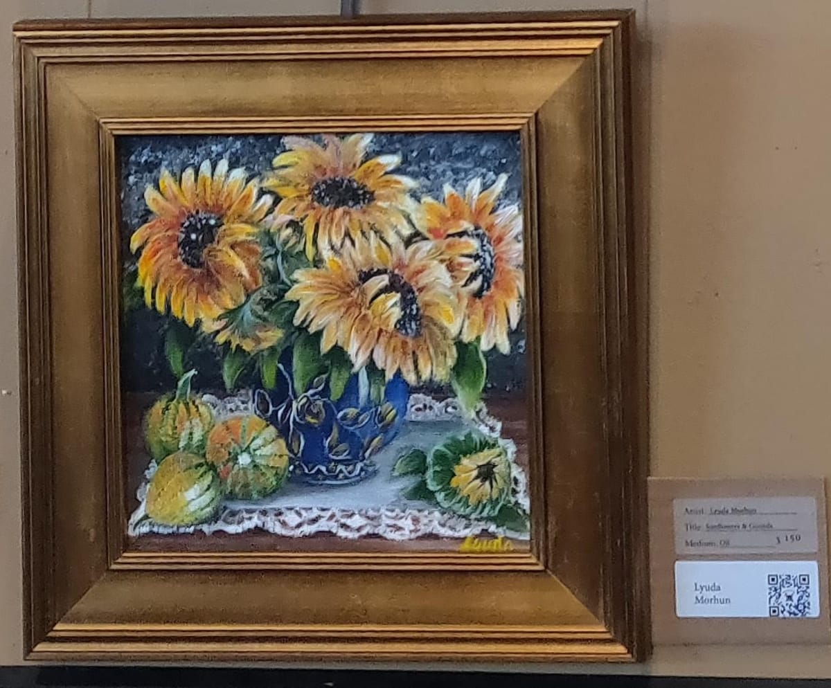 Sunflowers & Gourds by Lyuda Morhun 
