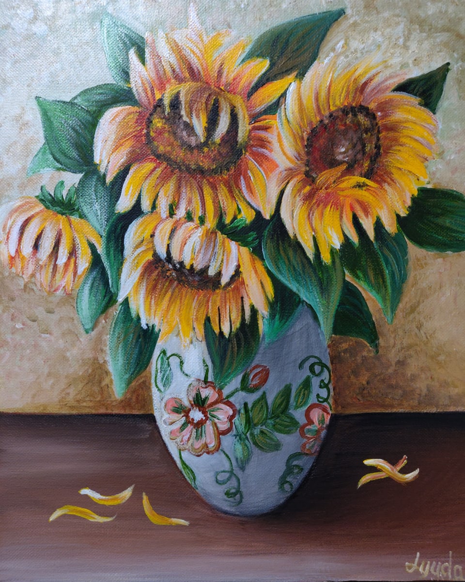 Bouquet of sunflowers by Lyuda Morhun 