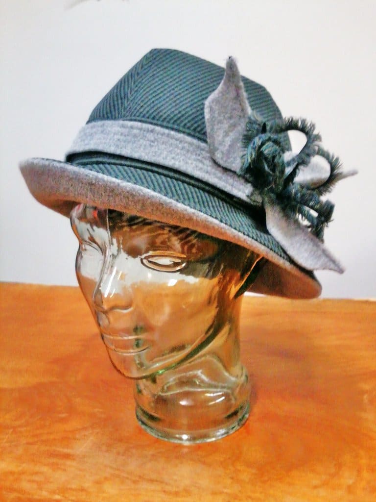 Recycled Materials Fedora by Jennifer Collins-Mancour 