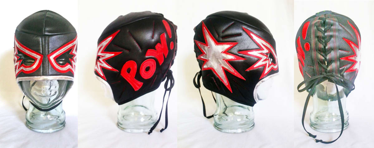 POW! Luchadora Wrestling Mask by Jennifer Collins-Mancour 