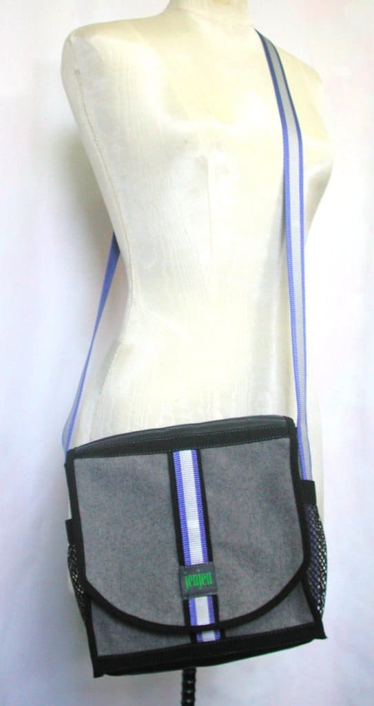 Recycled Tire Messenger Bag by Jennifer Collins-Mancour 