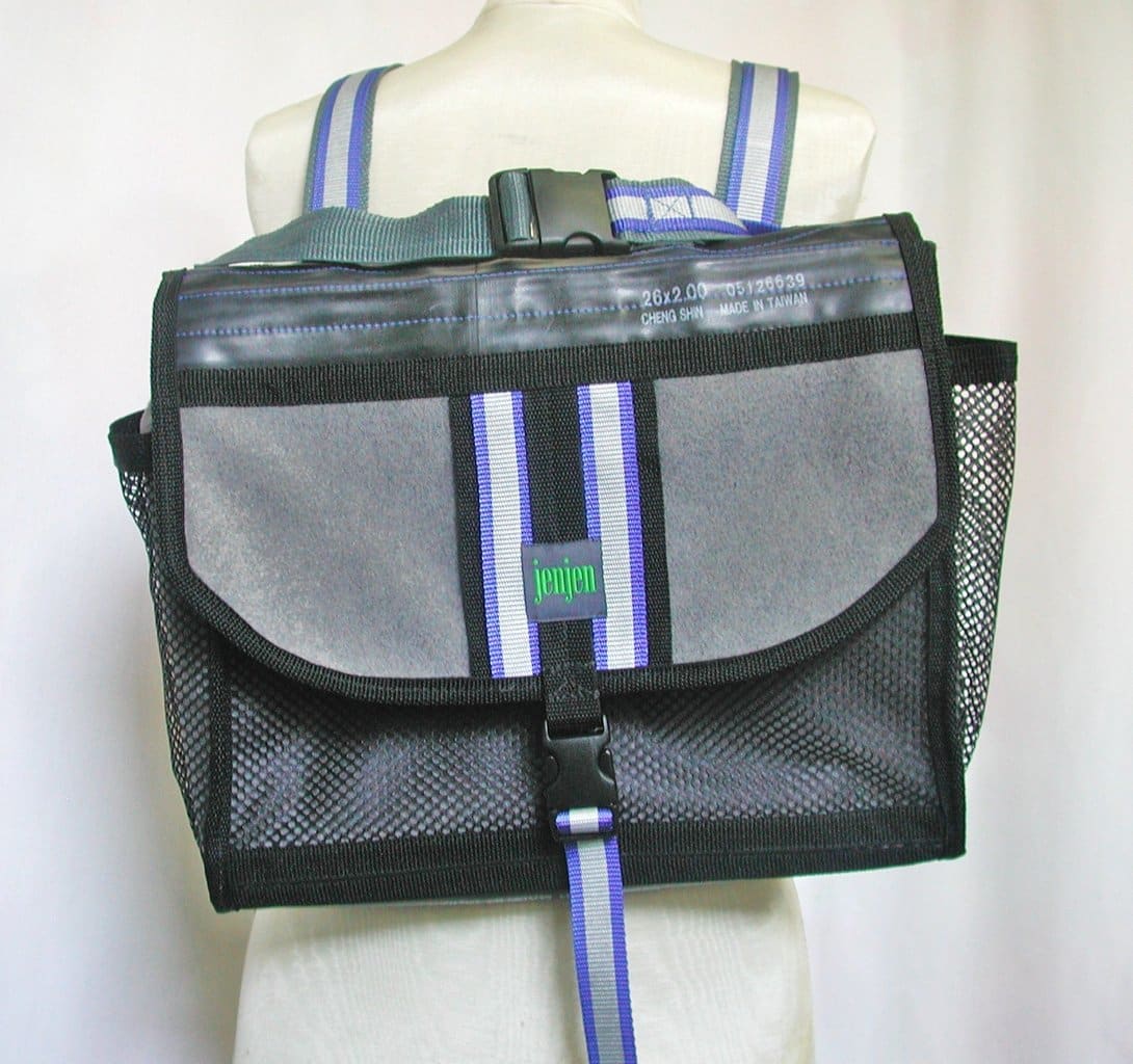 Recycled Tire Laptop Bag by Jennifer Collins-Mancour 