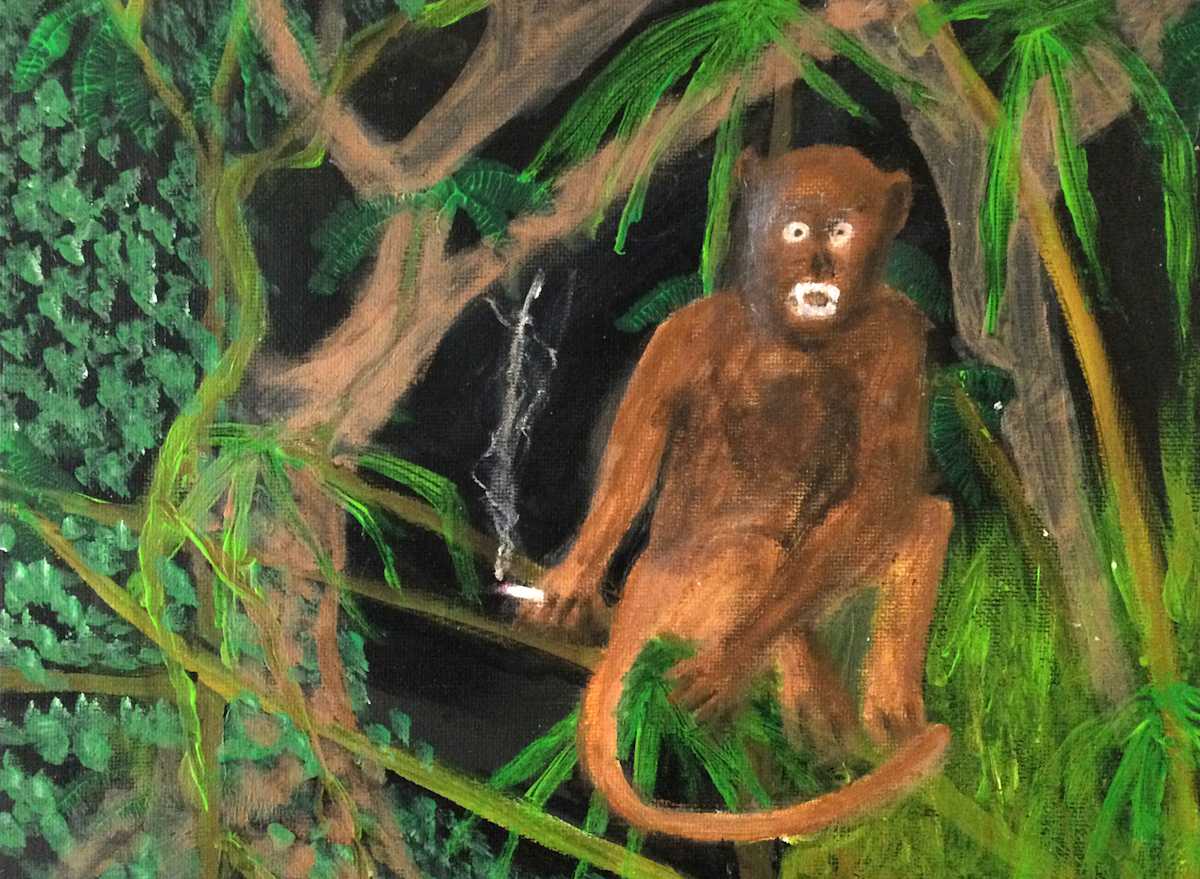 Smoking Monkey by Space Monkey, Image 1.