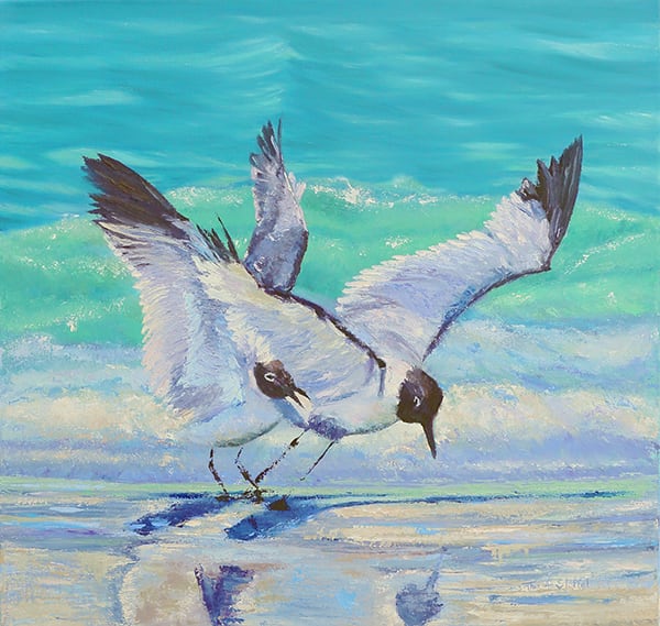 Survival  Image: Survival Seagulls Painting