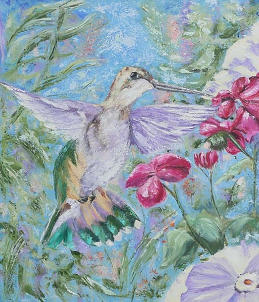 Harmony  Image: Harmony Hummingbird Oil Painting