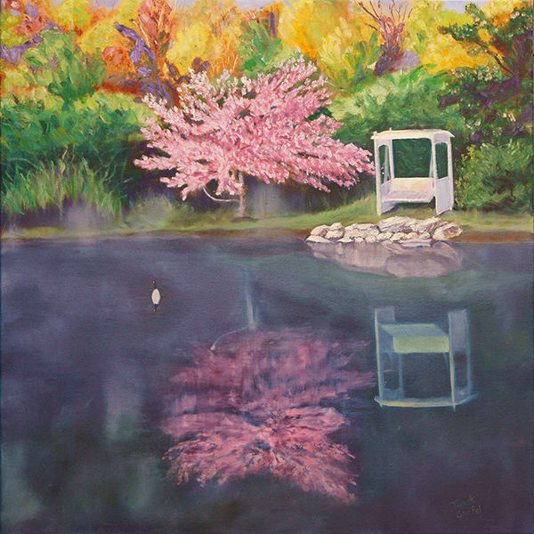 Spring Reflection  Image: Spring Reflection Colorful Oil Painting