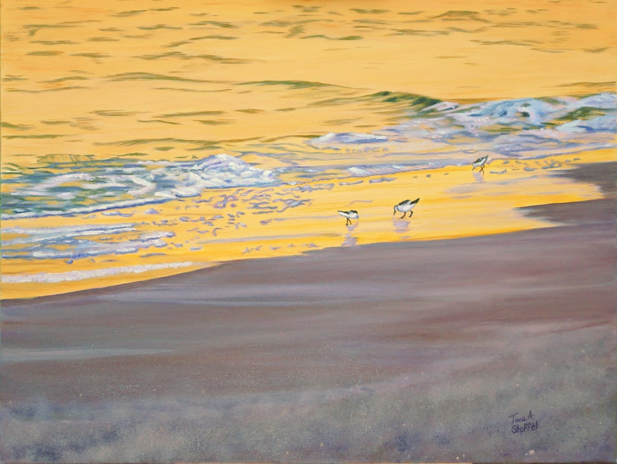 Sunset Sandpipers  Image: Sunset Pipers Painting