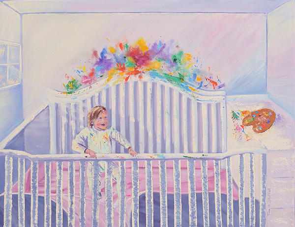 Baby Painter  Image: Baby Painter Oil on Canvas