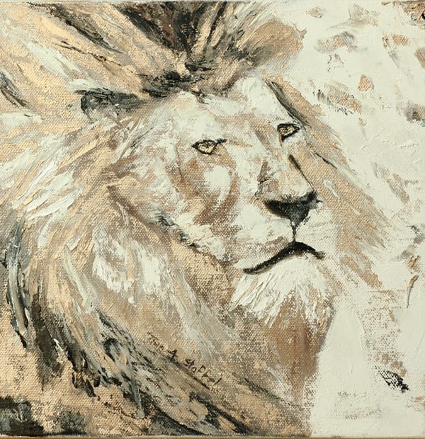 Golden Lion  Image: Lion Painting