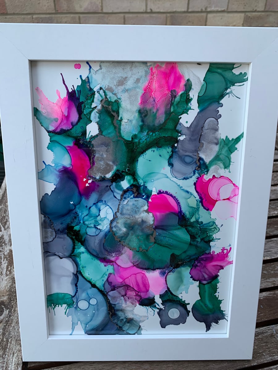 Alcohol Ink #3 (framed) 