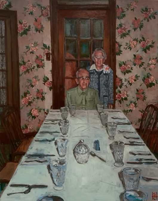 My Great Grandparents, 1976 by Sara Lee Hughes 