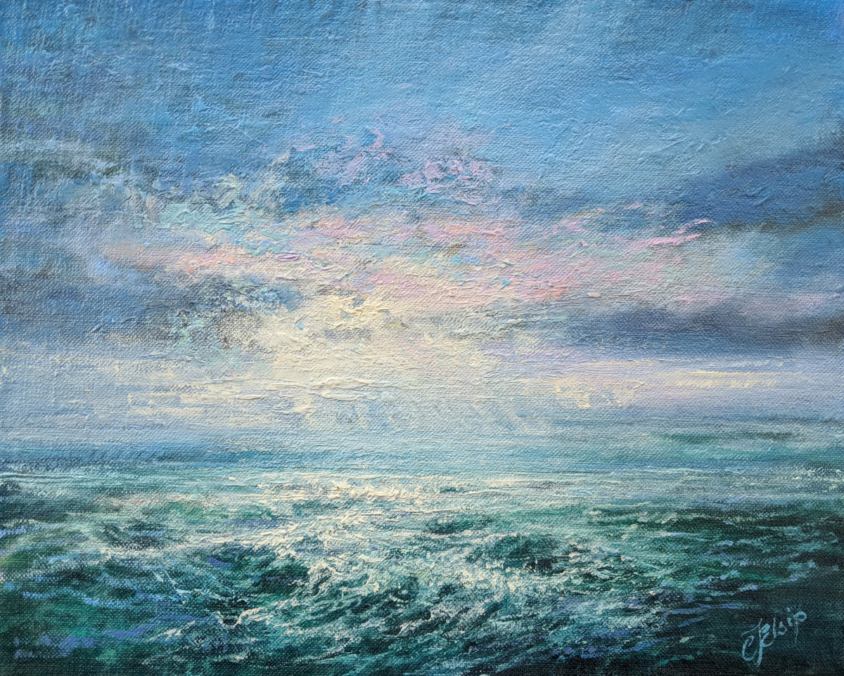Gentle Swell (Ocean study) by C J Elsip 