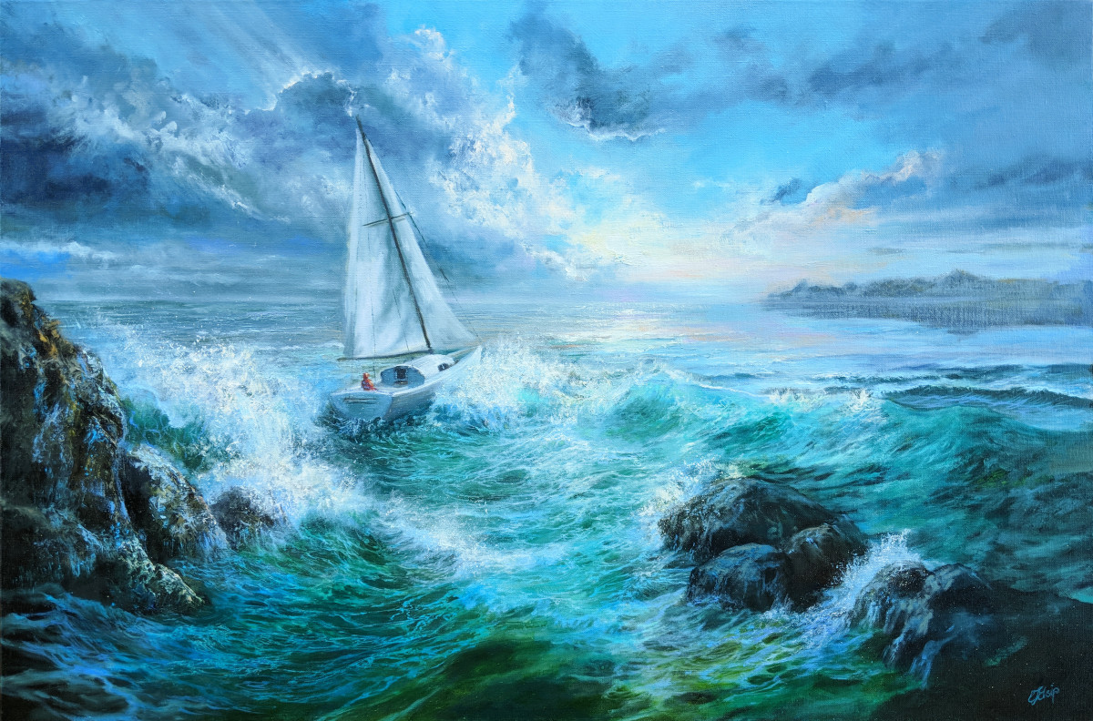 Braving Waves by C J Elsip 