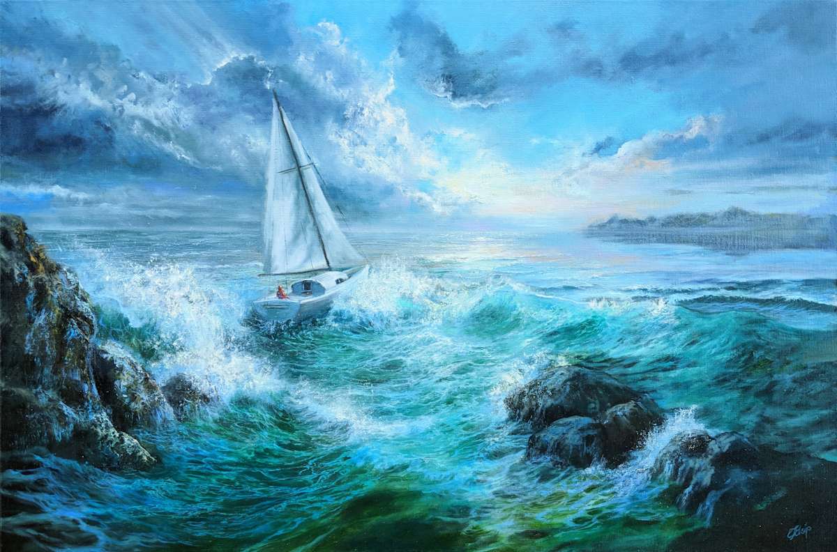 Braving Waves by C J Elsip, Image 1.