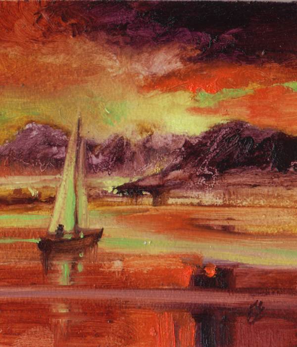 Sunset Sail by C J Elsip 