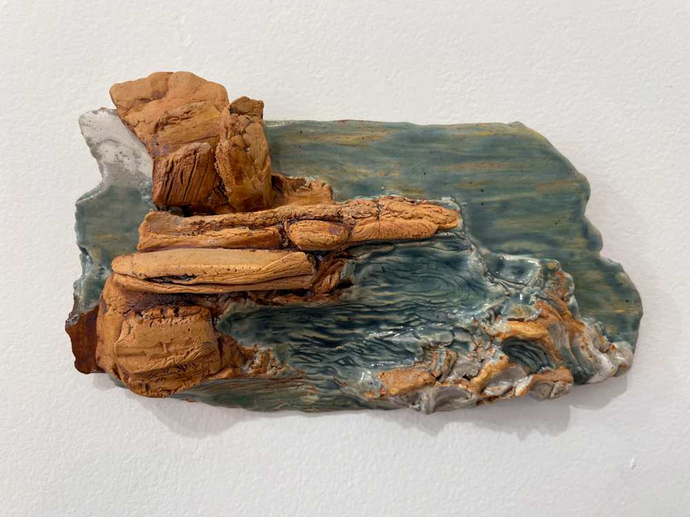 Ceramic Inlet Wall Sculpture by Brooke Lanier 