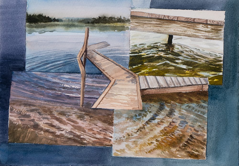 Motions Stilled, Dock, Purple by Brooke Lanier 