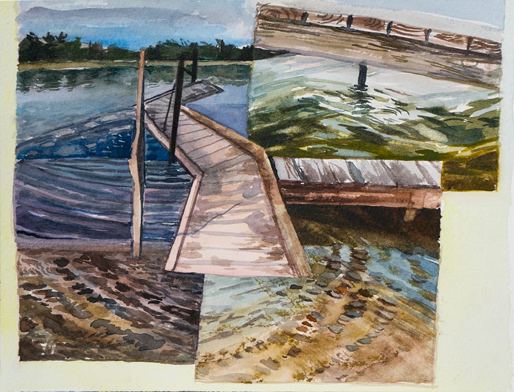 Motions Stilled, Dock, Yellow by Brooke Lanier 