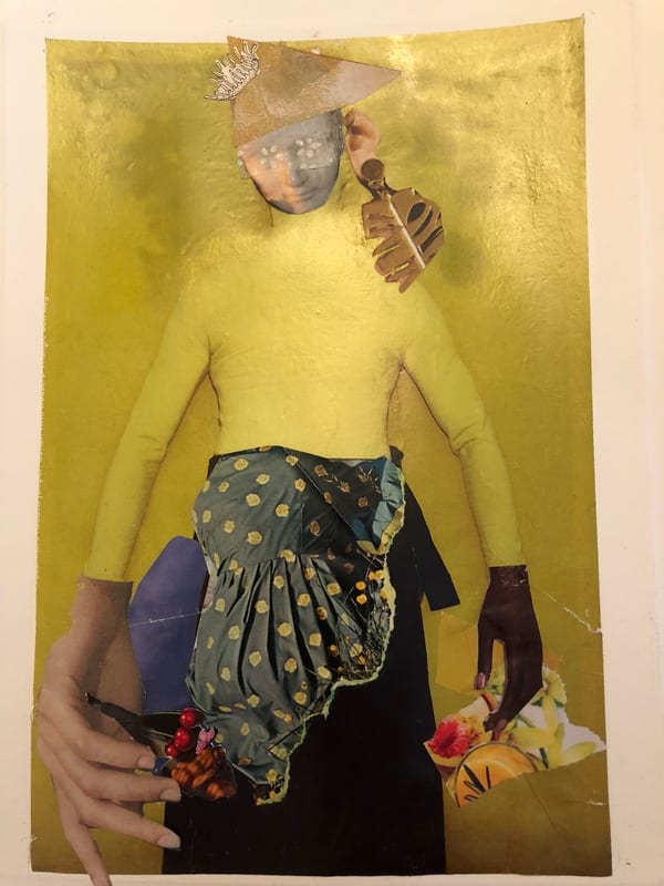 Different Hands by Susan Grucci  Image: Collage on BFK Paper - 