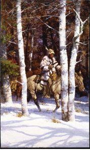 Blackfeet Among the Aspens by Howard Terpning 