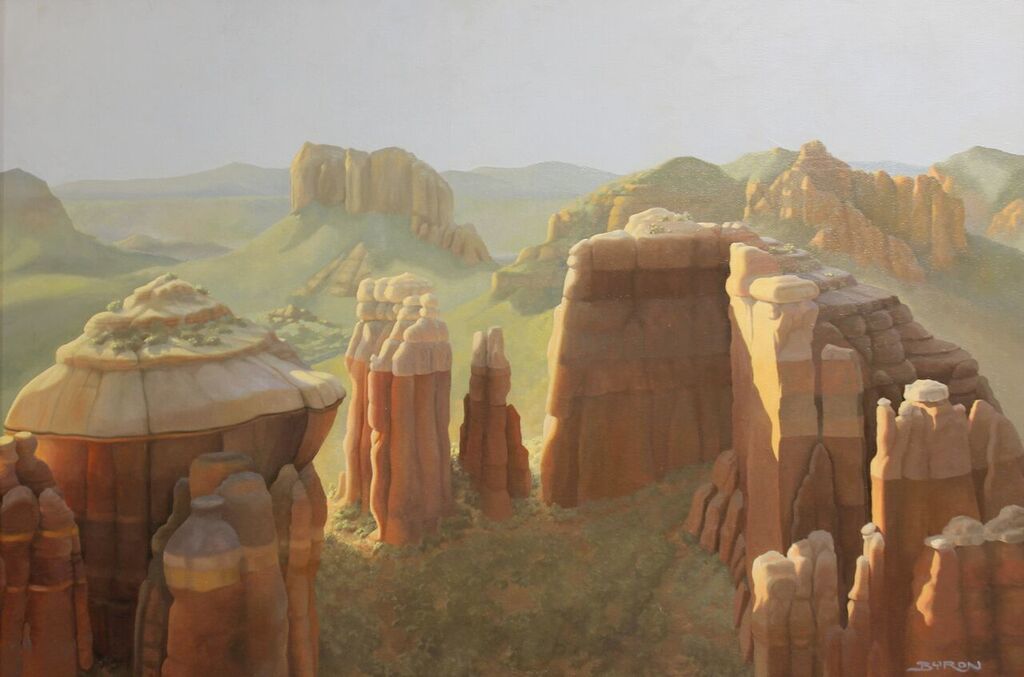 Aerial View of Cathedral Rock by John Byron 