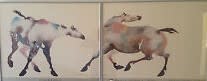 Painted Ponies (diptych) by Carol Grigg 