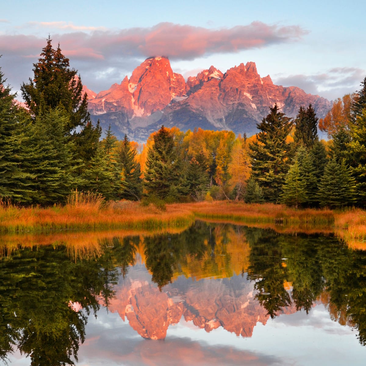 Teton Sunrise by Harold Tretbar 