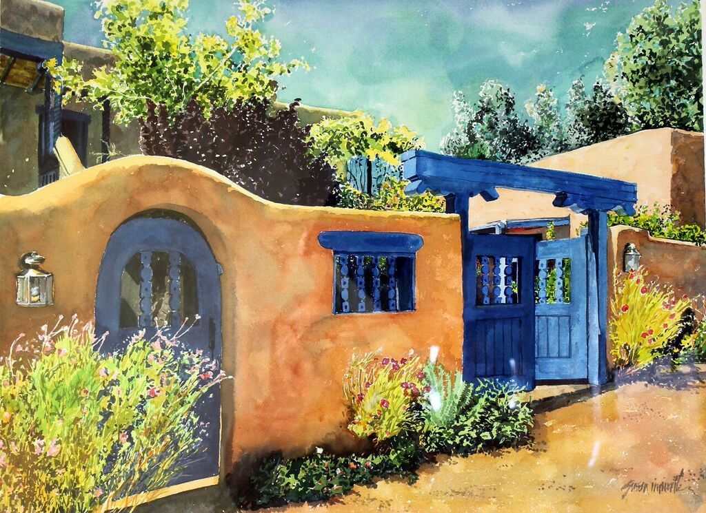 A Taos Side Street, Taos, NM by Susan Imwalle 