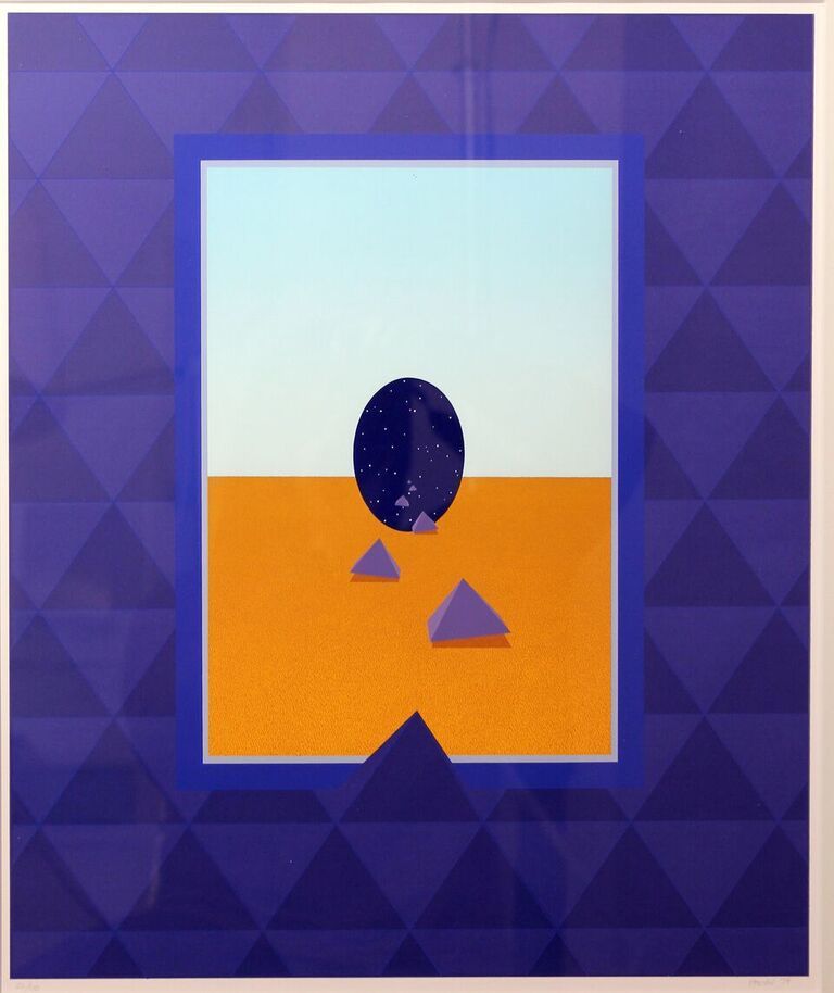 Holding III (Pyramids Floating Through Doorway) by Jonathan Meader 