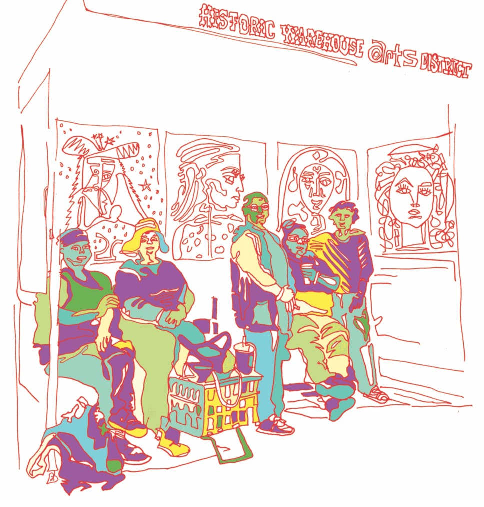Muses at the Bus Stop by Lauri Kaye, Image 1.