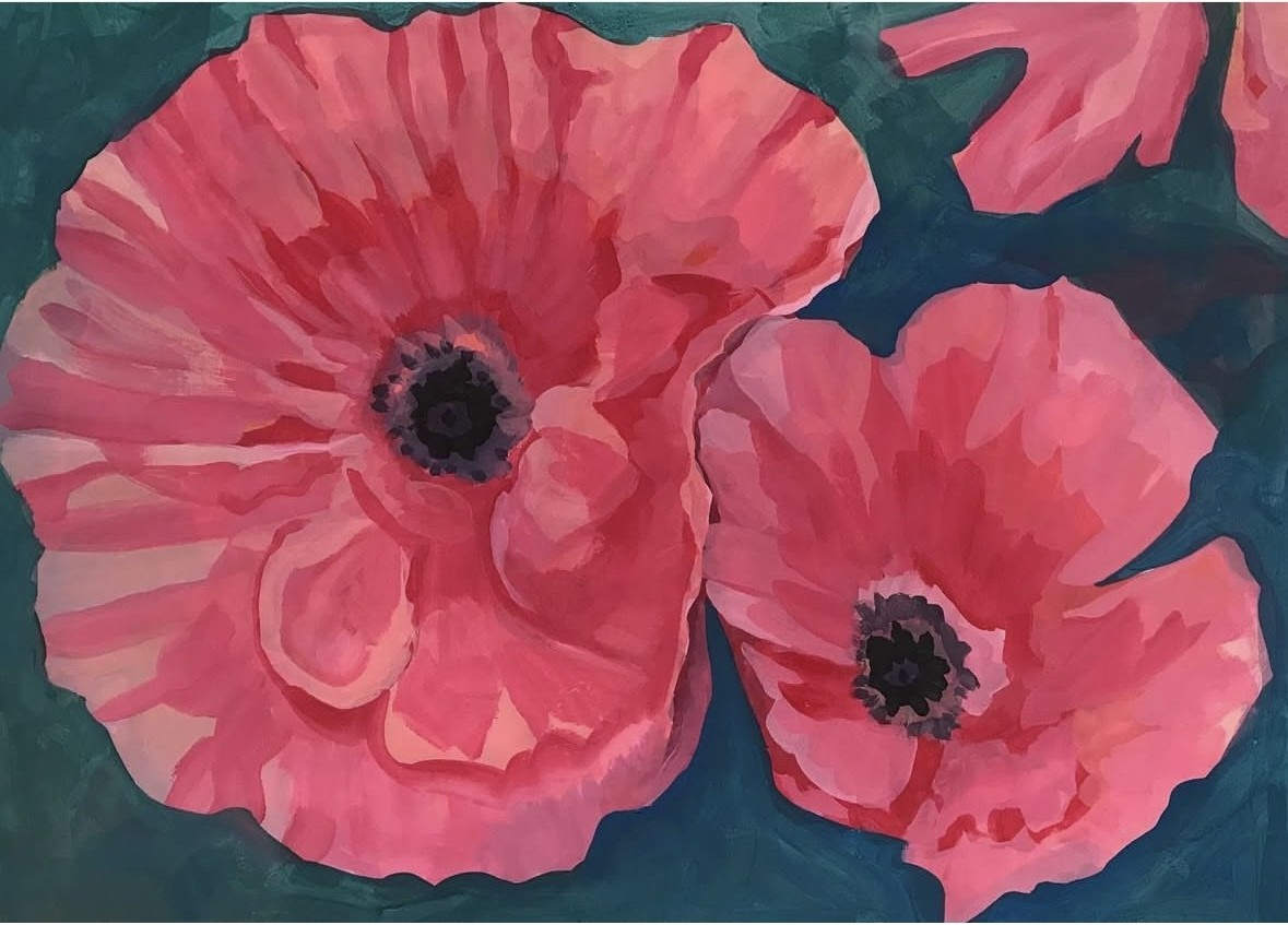 Poppy landscape by Sheila Miles 