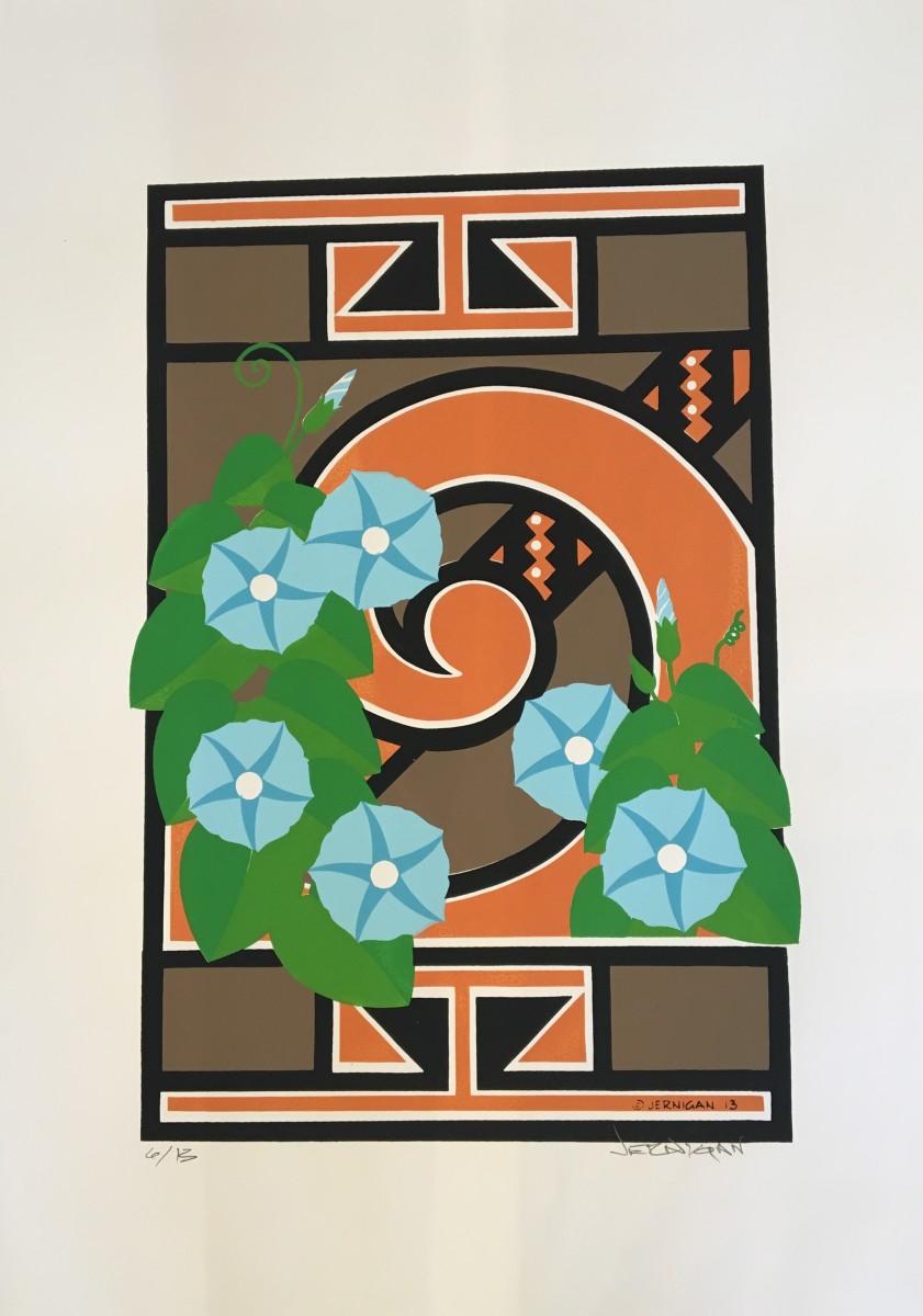 Fourmile Polychrome with Native Morning Glories by Wes Jernigan 