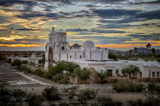 San Xavier at Sunset by Steve Dell 