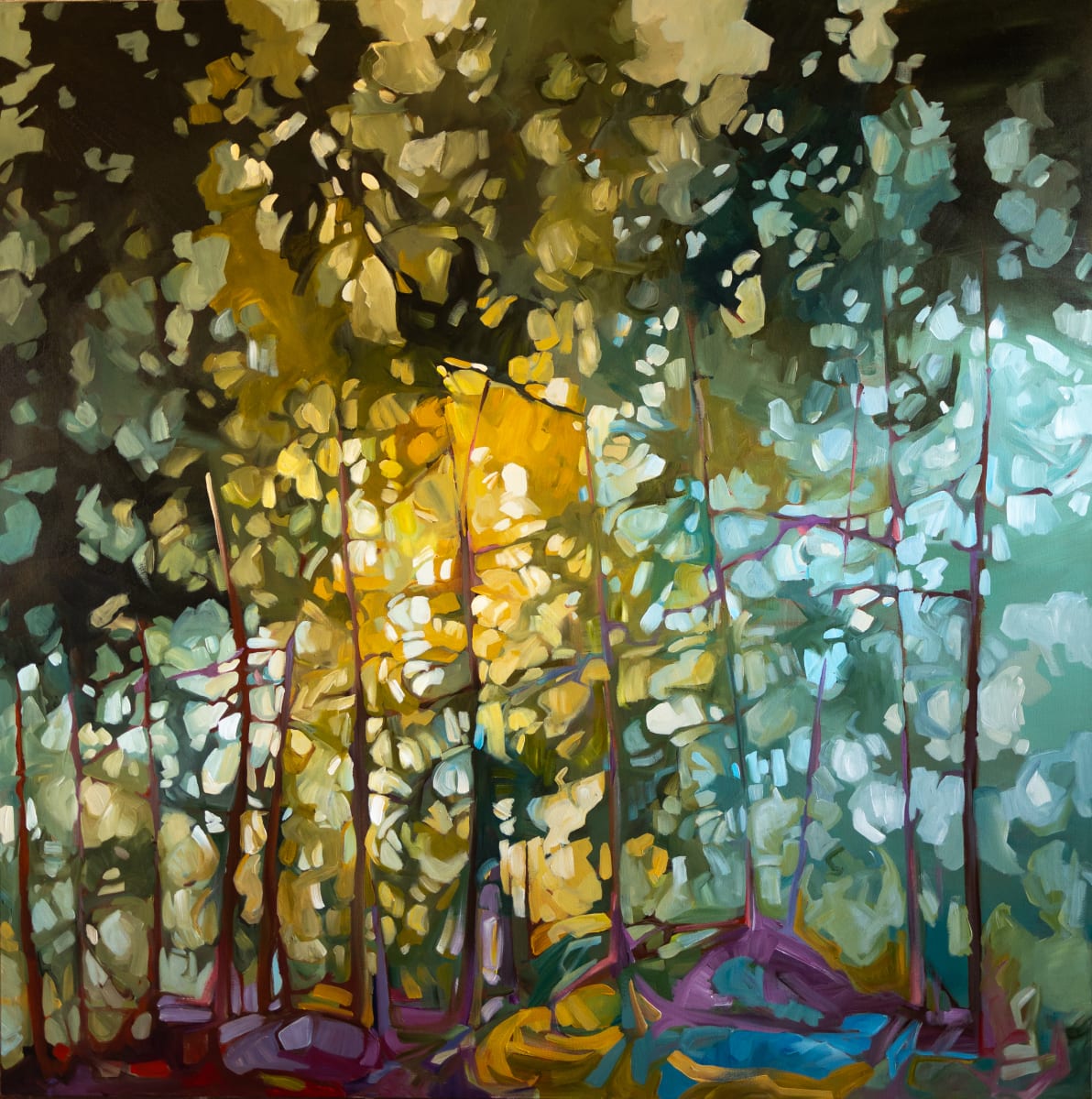 Getting Lost 2 by Holly Ann Friesen  Image: I choose to use form in abstraction to maintain the connection to place,
while allowing space for the viewer to lose themselves in the landscape, and
their memories and experiences. Form and value or light is my connection to
nature.