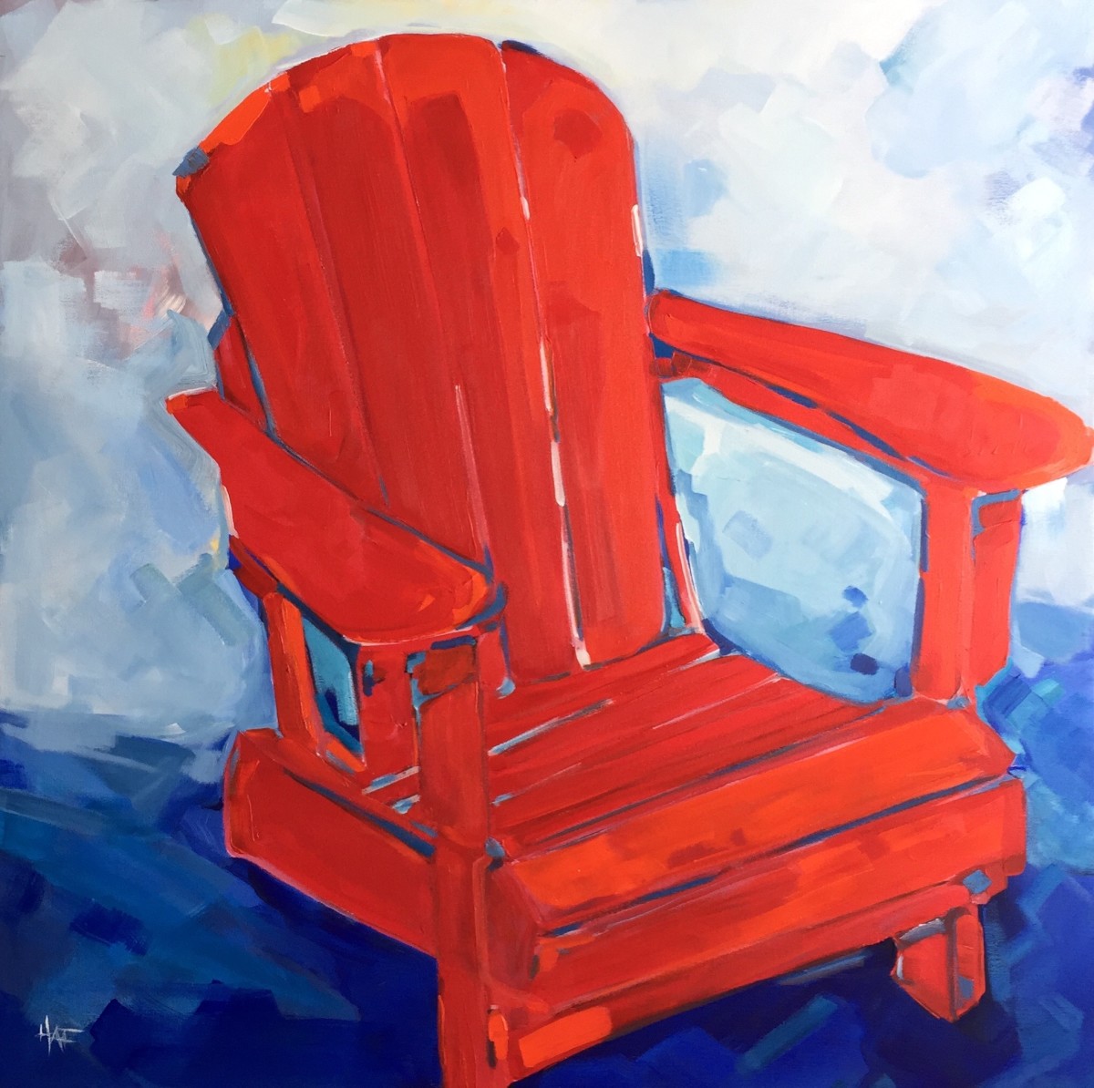 Red Adirondack by Holly Ann Friesen 