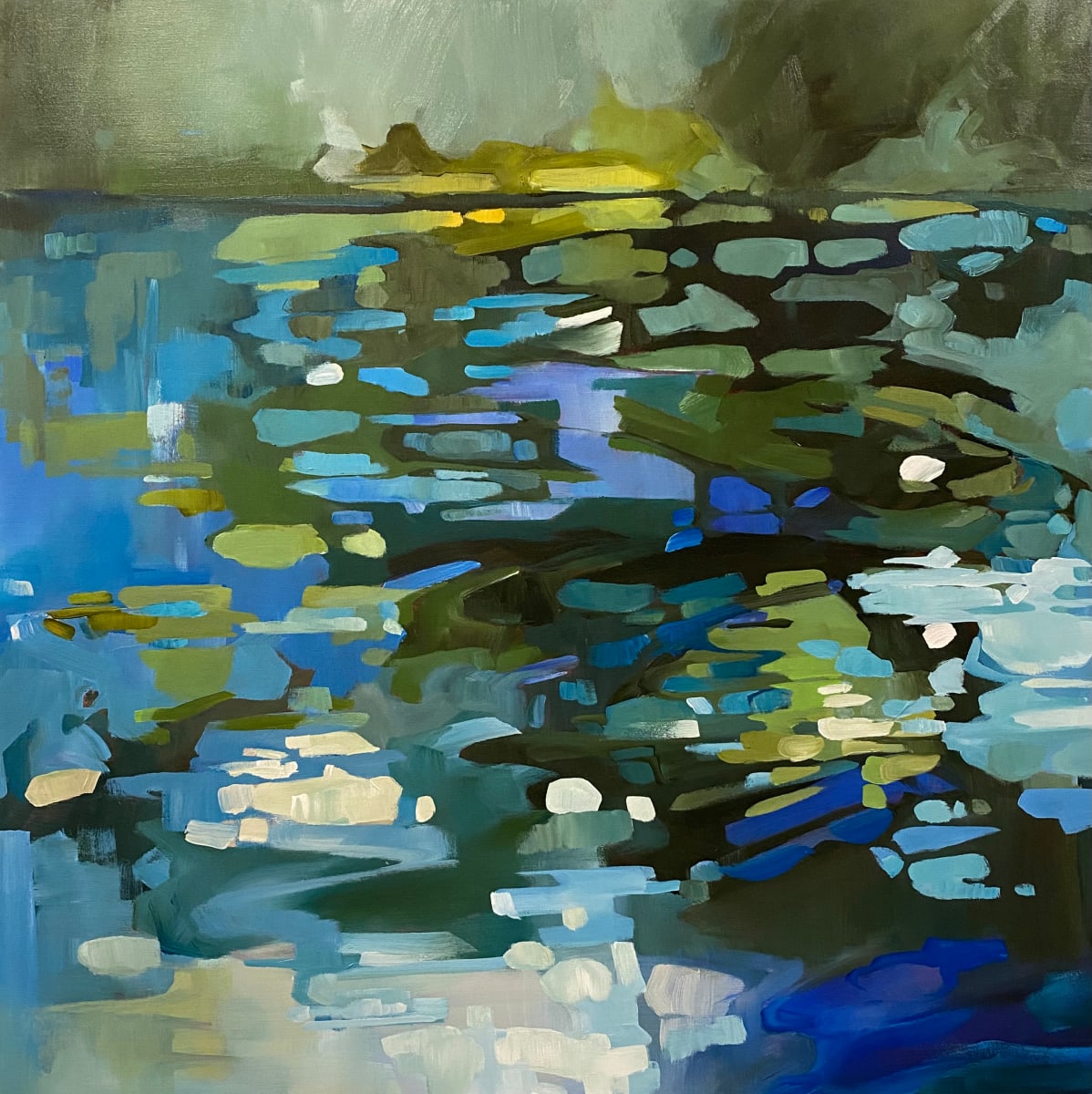 Reflecting on waterlilies by Holly Ann Friesen 