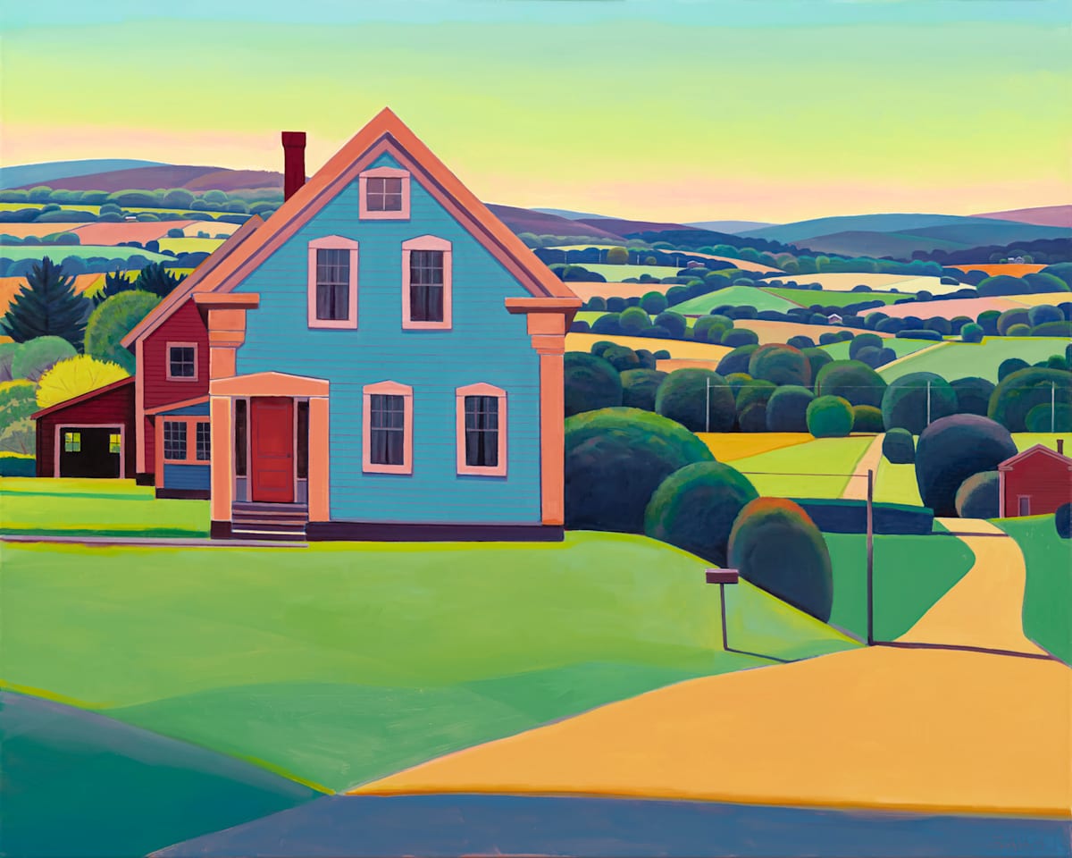 "Blue House in Summer" by Susan Abbott 