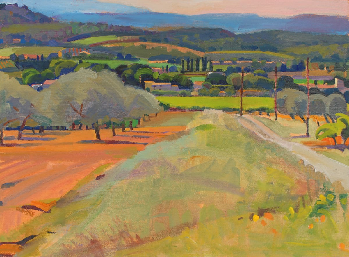 "Farm Track Through Olive Groves" by Susan Abbott 