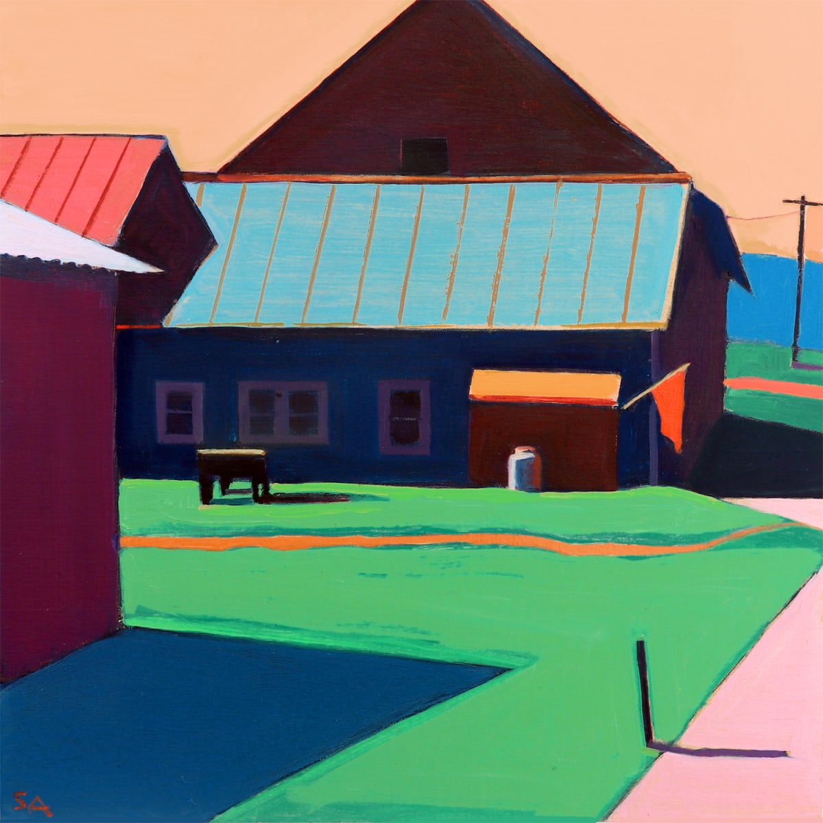 "Farmyard, High Summer" by Susan Abbott 