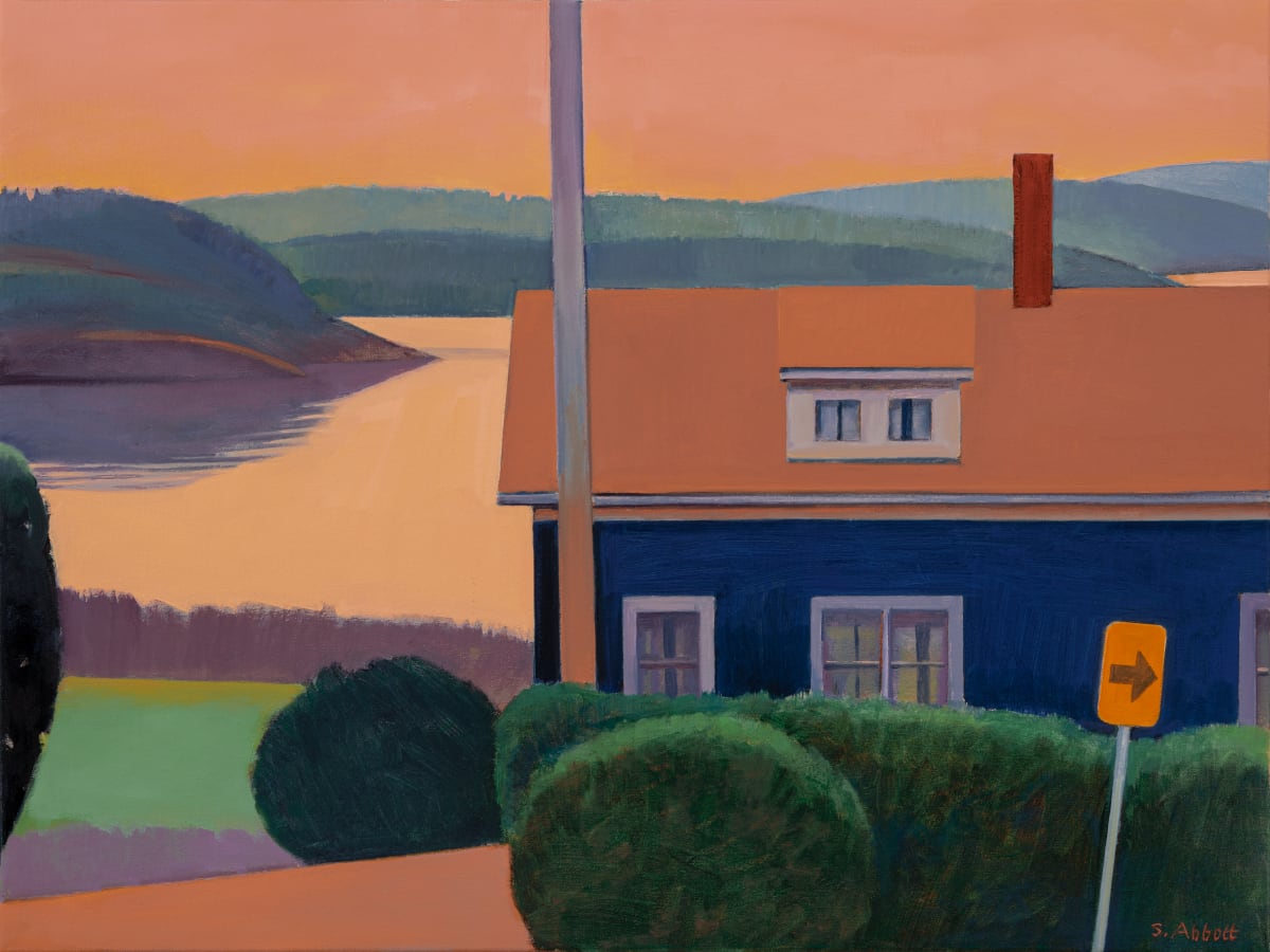 “Blue House by the Water, Evening” 