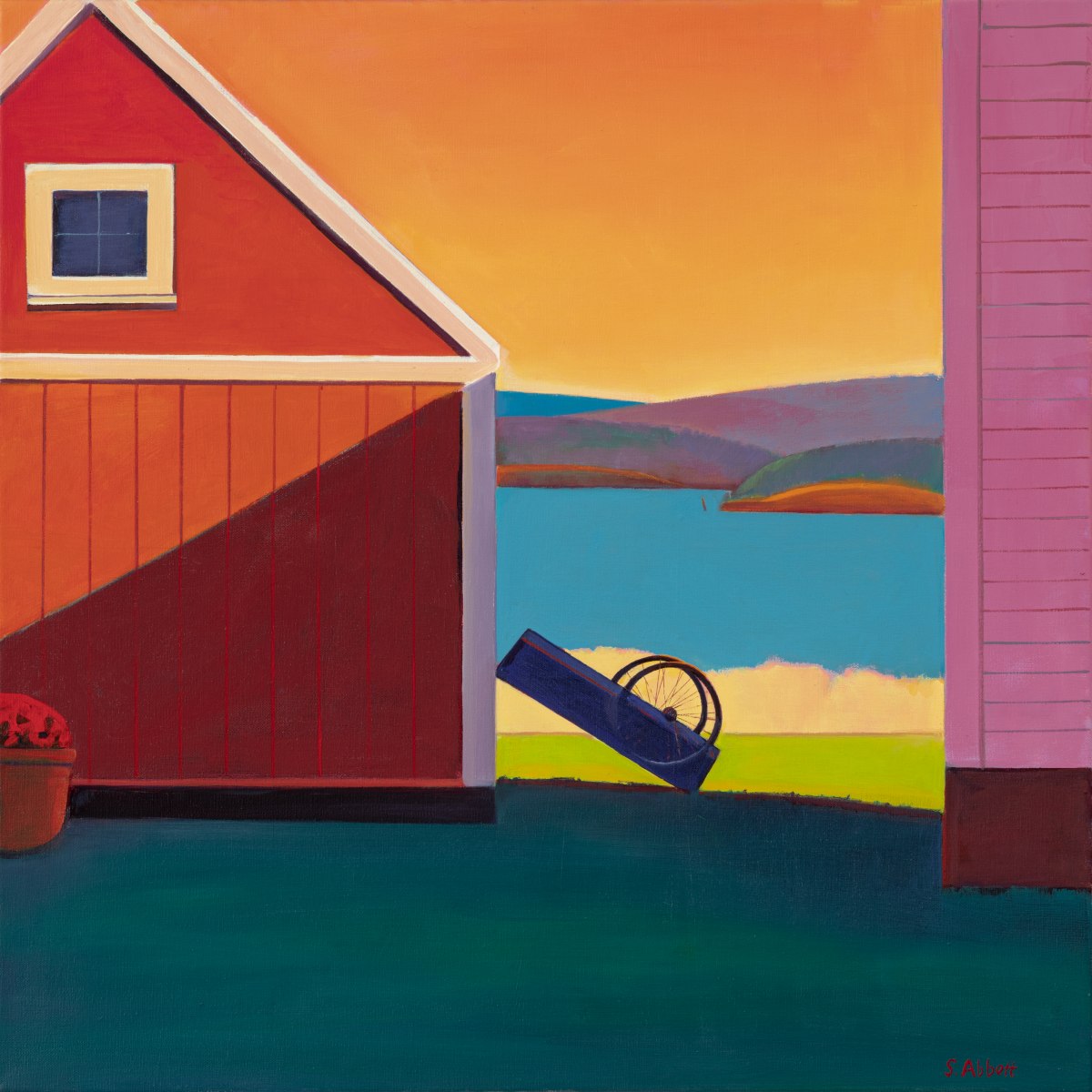 “Red Barn, Late Afternoon” 