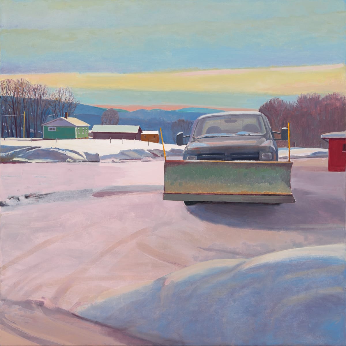 Snow Plow and Red Shed 