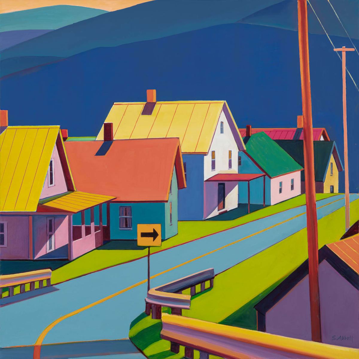 "Mountain Town in Memory" by Susan Abbott 